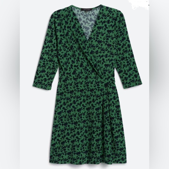 Kaileigh Dresses & Skirts - KAILEIGH Green & Black Faux Wrap Dress, sz XLP